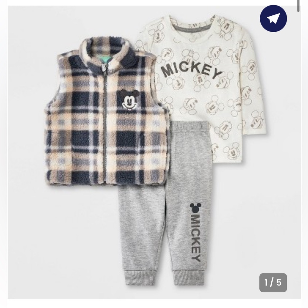 Mickey Mouse 3 Piece Boys Set